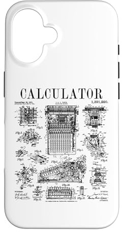 Hülle für iPhone 16 Taschenrechner Buchhalter CPA Mathematiklehrer Lustig Vintage Patent