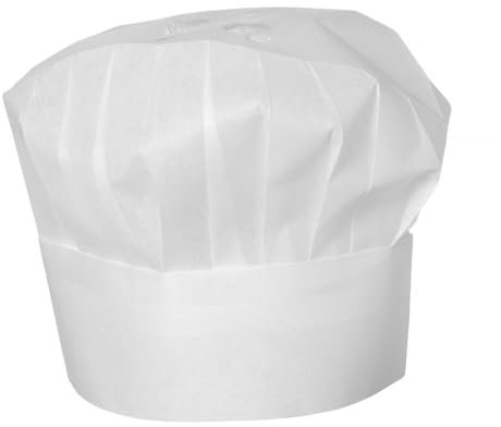 HENDI Gorro de chef (10 unidades) - Blanco - ø600x(H)230 mm