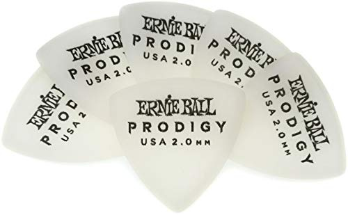 Ernie Ball 2.0 mm White Shield Prodigy Picks 6-pack