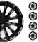 OMAC 4X Radkappen Radzierblenden Radblenden 14 Zoll Stahlfelgen Glänzend Schwarz-Schwarz