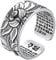 Fanville 99 Silber Lotus Ring mit Herz Sutra Einstellbare Open End Fingerring Schmuck Geschenke Silber Band Ringe für Frauen Mutter Geschenke