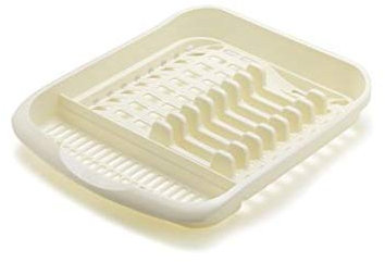 Addis Large Kitchen Sink Dish Drainer Plate Rack Holder Plastic Cutlery Storage (Cream)