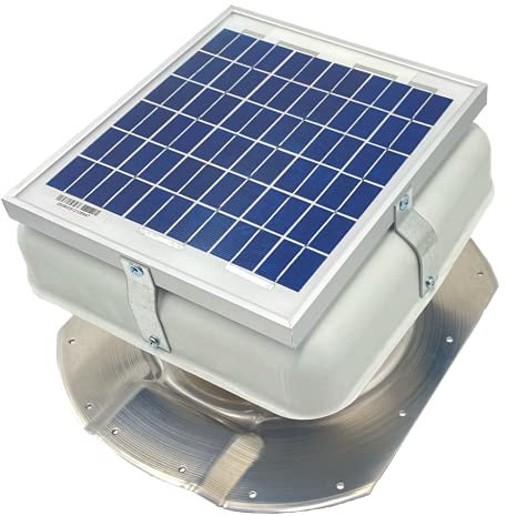 Solar Mega RoofBlaster for 3.5” ribbed Conex Containers (White) | Solar Roof Vent | Solar Roof Fan | Exhaust Fan for shipping containers | Get rid of your container's hot air with the power of the sun