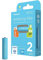 eneloop lite, batterie ricaricabili AAA/Micro, confezione da 2, capacità di min. 550 mAh, batterie Ni-MH, pronte all'uso, ricaricabili fino a 3000 volte, confezione senza plastica, lite, blu