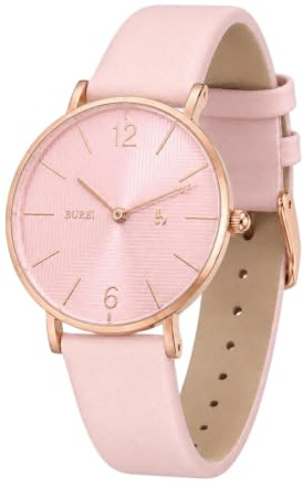 BUREI Ultradünne Damenuhr Minimalistisches Japanisches Klassisch delstahl Armbanduhr Damen Geschenke für Frauen