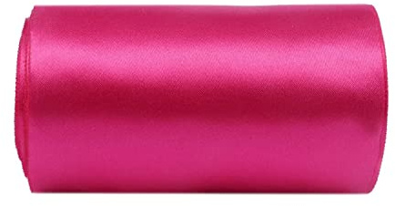 YYCRAFT 25,4 cm breites Satinband, Satin-Stoffspule für große Eröffnung, Schneiden, Zeremonie, Hochzeit, Geburtstag, Party, Dekoration, Geschenk, Handwerk (22 Meter, Hot Pink)