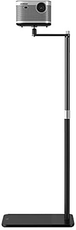 Floor Stand for Portable Projector - Non-perforated Home Bracket for Speech, Stage - Ideal for Bedside, Sofa & Behind