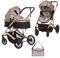 Chipolino Kombikinderwagen 2 in 1 Enigma, Sitz umbaubar, Wickeltasche, bis 22 kg, Farbe:beige/braun