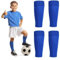 Football Sock Sleeves Soccer Shin Guards Sleeves White Team Leg Sock Sleeve Cut Soccer Socks for Football Games Beginner（Blue，Kids）