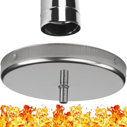 Edelstahl Kondensatsammler mit Ablauf Kondensatschale Schornstein Rauchrohr Ofenrohr Kaminrohr Abgasrohr Sanierung Kaminkondensator Ø 120 mm
