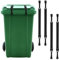 Ghshanog 4Pcs Trash Can Locks,Universal Garbage Can Strap Lock,76-152 CM Adjustable Wheelie Trash Bin Cord Strap,Rubber Coated Rope Straps for Securing Lids From Animals, Wind and Spilling