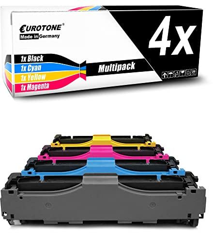 Eurotone Toner 4X Toner kompatibel als Ersatz für HP Color LaserJet M476dw M476nw M476dn ersetzt CF380X-83A 312A 312X