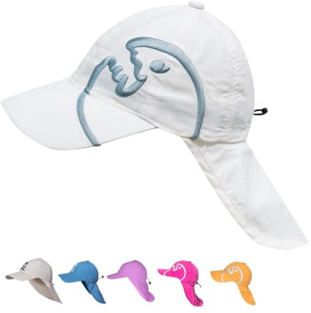 iQ-UV Sonnenhut für Kinder UPF 50+ Cap mit Nackenschutz - Leichte atmungsaktive UV Mütze für Kinder - Wasser-Sonnenhut für Kinder mit UV Schutz 50 TÜV geprüfte Schirmmütze für maximalen Sonnenschutz