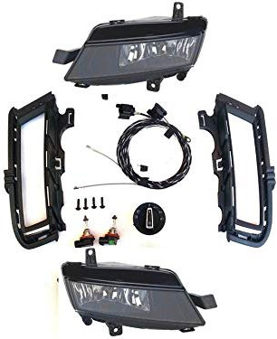 Nebelscheinwerfer Nachrüstung NSW Set Kit Komplettset Chrom kompatibel mit Golf VII 7 Highline