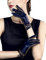 YISEVEN Damen Touchscreen Leder Handschuhe Wolle Gefüttert Lederhandschuhe Smartphone Damenhandschuhe Auto Lange Elegant Frauen Autohandschuhe Geschenk, Blau Mittel/7.0