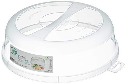Hobby Life Pack of 2 Clear Microwave Plate Cover Food Dish Lid Ventilated Steam Kitchen, Polypropylene.,