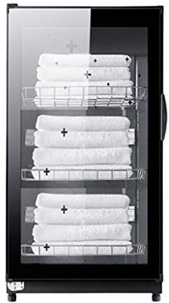 DZWSD Towel Warmer Vertical cabinet Hot Towel Sterilizer Ozone + UV + infrared low temperature Nail Salon Spa Facial Beauty Salon Disinfector Tool （black）