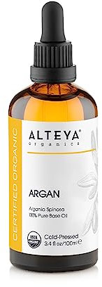 Alteya Bio Arganöl 100 ml - 100% USDA-zertifiziertes Reines Natürliches Kaltgepresstes Argan Trägeröl – Nährstoff- und Feuchtigkeitsspendende Premium-Hautpflege mit therapeutischer Qualität