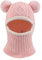XIAOHAWANG Wintermütze Jungen Warme Strickmütze Mädchen Dicke Kindermützen Schlupfmütze Winddicht Kälteschutz Mütze für Baby, Kinder (Rosa, 6-36Monate)