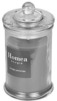 Homéa Bougies CDaffaires Duftkerzen im Glas, Durchmesser 8 x Höhe 15 cm, Zedernholz