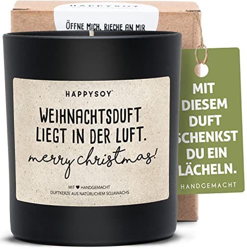 Geschenk Weihnachten Duftkerze mit Weihnachtsduft - natürlich, handgemacht - nachhaltige Geschenkidee - Freund Freundin Eltern Mama Papa Oma Opa- Merry Christmas Deko Xmas - Frohe Weihnacht