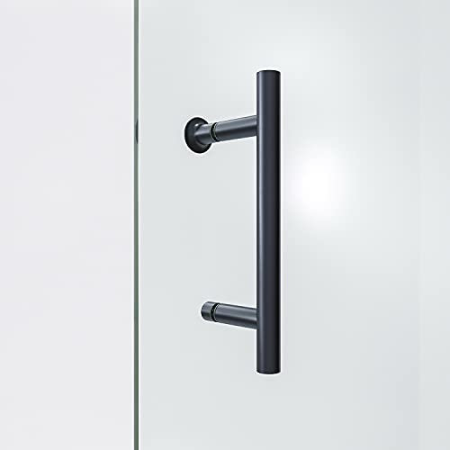 AQUABATOS® Shower Cabin Handle Black Stainless Steel Glass Door Handle Bar Handle 130 mm Hole Spacing