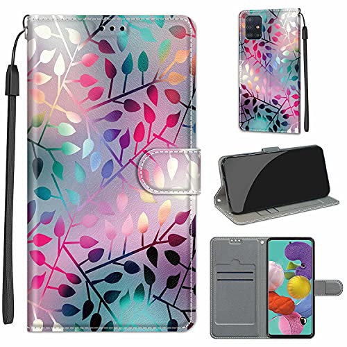 TOMYOU Etui Coque pour Samsung Galaxy A51, Protection Housse en Cuir PU Portefeuille Livre,[Emplacements Cartes],[Fonction Support],[Languette Magnétique] Compatible pour Galaxy A51 (6,5 Pouces)