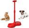 No Bend Pet Bowl - The Long Handled Pet Bowl with Adjustable Height and Easy-Grip Handle. Ideal Cat Bowl or for Smaller Dogs. Perfect for Food and Water. (Red)