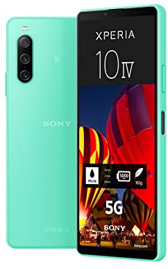 Sony Xperia 10 IV (smartphone 5G, 6 pollici, display OLED, tripla fotocamera, jack audio da 3,5 mm, batteria da 5.000 mAh, doppia SIM ibrida), 24 + 6 mesi di garanzia [Amazon Exklusiv] menta