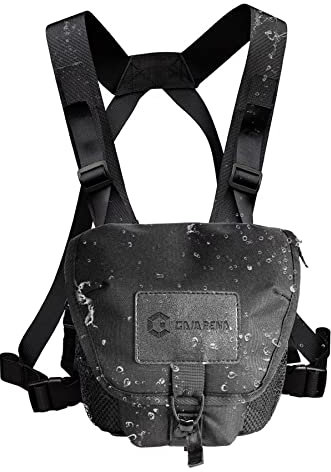 GAIARENA Fernglas-Geschirr, Brusttasche, wasserdichtes Bino Geschirr mit Entfernungsmesser-Tasche für 20 x 50 Fernglas, Bino-Brustgeschirr, verstellbar, für Jagd, Wandern (volle Größe)