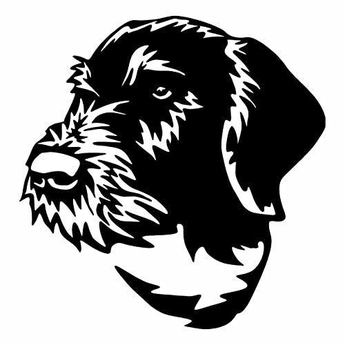 AMA SHOP Aufkleber Deutsch Drahthaar Modell 5 schwarz |Aufkleber für Helm, Motorrad, Wohnmobil, Boot | Autotuning |