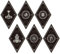 6 Stück Nordic Vikings Holzschild Keltische Drakkar Rune Wanddekoration Skandinavische Wikinger Boot Hängende Holzschilder Mittelalter Wandschild für Zuhause Küche Mythologie Vegvisir Runen Kunstwerk