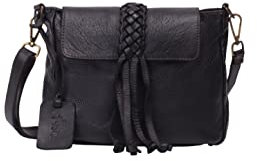 usha FESTIVAL Women's Handtasche aus Leder rakata, Schwarz