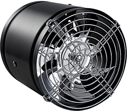 FUBESK Duct Fan 150 mm Extractor Fan, Smoke Extractor Duct Fan Inline Pipe Fan Pipe Fan Quiet for Home, Kitchen, Toilet, Attics, Greenhouse -Black