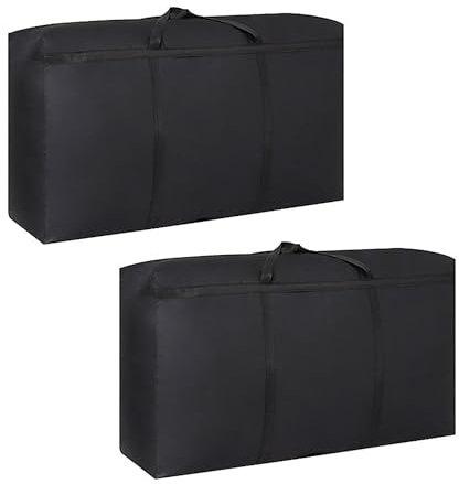 2 Stück Gepäcktaschen, Oxford-Aufbewahrungstaschen, Reisegepäck-Tragetaschen, atmungsaktive Canvas-Aufbewahrungstaschen, geeignet für Bettwäsche, Bettdecken, Decken, Kleidung (80 x 45 x 25 cm)