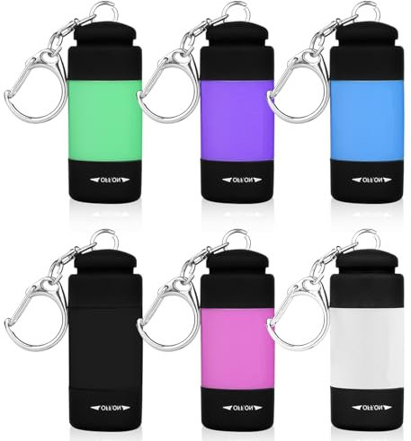 Mini Led Taschenlampe, 6 Pcs Kindertaschenlampen, Led Taschenlampe Aufladbar, Schlüsselanhänger Taschenlampe Extrem Hell Taschenlampe Led Wasserdichte Taschenlampe Für Camping Outdoor Dringend Grillen