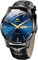 OLEVS Herrenuhren Blau Schwarz Lederarmband Quarz Uhr Männer mit Wochentag Datum Wasserdicht Leuchtende Klassische Elegantes Armbanduhr Geschenk