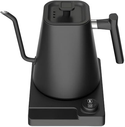 CHENTON hot water kettle gooseneck electric kettle electric kettle Electric Gooseneck Kettle Temperature Control Pour-Over Kettle for Coffee and Tea 1.0L Silent 1-24H Keep Warm Stainless Steel LCD