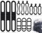 KAPSING 12 Stück Fahrrad silikonband Gummiband, Fahrradlichter Gummiringe, Fahrradlicht-Elastikband, Fahrrad rücklicht Gummiband Halterung(Schwarz, 4 Stile)