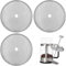 Wiredock French Press Replacement Cafetiere Filter Mesh Screen Coffee French Press Filters 4 Inch Stainless Steel Reusable Mesh Filter for 8 Cup/ 34 OZ/ 1000 ml Coffee Tea Makers (3 Packs)|SH095