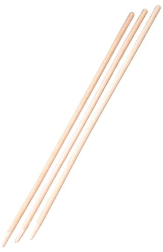 pokm toolsmarket - 3 Stk. Besenstiel Holz Ersatzstiel, 130 cm, Holzstiel aus Buchenholz, Gerätestiel Ø27 mm, Werkzeugstiel, Holzstiele für Gartengeräte, Gartenhacken, EU-Produktion