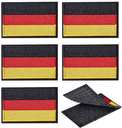 6 Stück Deutschland Patch, Patches 8x5 cm, Deutschland Patch Klett, für Kleidung Taschen Rucksack Uniform Weste Hundegeschirr Militär Taktisch Draussen Jersey