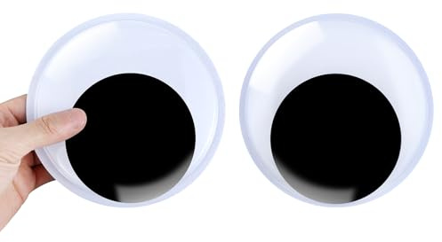 Divina Vitae 2 Stück Große Wackelaugen 150mm Runde Googly Eyes Kulleraugen | Kunststoff, Selbstklebend, für Bastelarbeiten, Dekoration, Heim DIY Zubehör