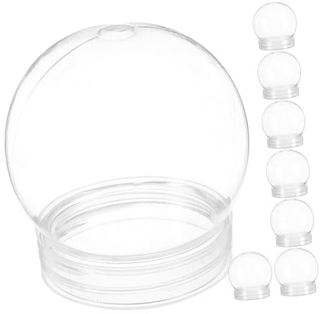 Alipis Schneekugel Leer Schneekugel Zum Selbermachen Durchsichtiger Kunststoff Mit Schraubverschluss Befüllbare Kugeln Leere Schneekugeln Zum Basteln Weihnachten Heimdekoration 8 Stück