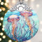 Weihnachtsschmuck, Quallen hängende Weihnachtsdekoration, Buntglas-Sonnenfänger, doppelseitige Kristallglas-Quallen-Ornamente für Weihnachtsbaum, Feiertagsdekorationen, Weihnachtsbaum-Dekor