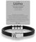 SAMINO Cuoio Nero 26 Bracciale Iniziale Per Il Mio Uomo Acciaio Inossidabile A-Z Lettera Charm Bracciale Intrecciato Per I Regali A Lui (W)