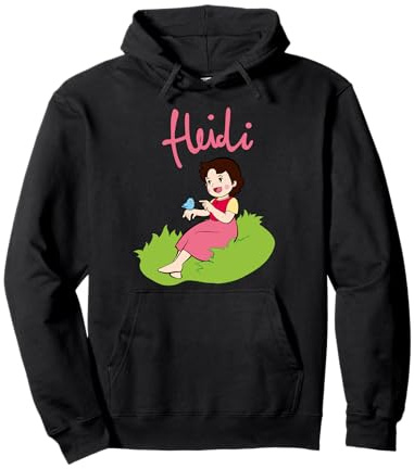 Heidi im Gras Zeichentrick TV Serie Retro Kindeheitshelden Pullover Hoodie