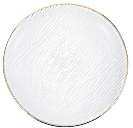 GREENADSCAPE Assiette Verre Transparent Pour Fruits Et Gâteaux Plat De Service Élégant Pour Desserts Et Collations Pour Maison Et Restaurant