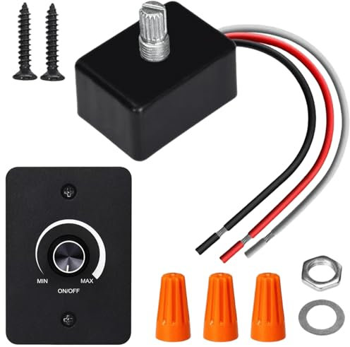 Asfrode DC 12V Dimmer PWM LED Dimmschalter, LED Dimmer 12V 5A 3 Drähte Drehknopf Dimmschalter Stufenloses Dimmen für Wohnmobil Boot LKW Wohnwagen Anhänger Leuchte Dimmbaren LED Lampen