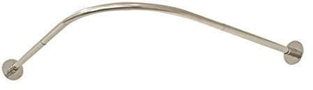 Bastone per tenda doccia a L in acciaio inox 304 per bagno, 70-95 x 90-130 cm